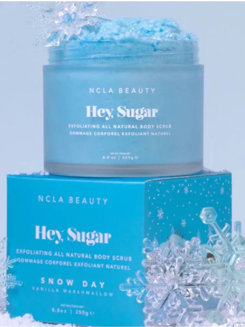 NCLA BEAUTY Hey, Sugar Snow Day Body Scrub 8.8oz BRAND NEW/SEALED